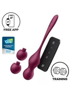 Satisfyer - love birds vary bolas vibradores app gratuita rojo vino