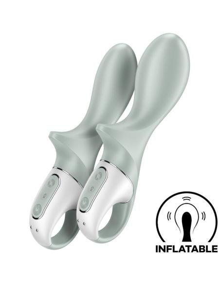 Satisfyer - air pump booty 3 vibrador anal inflable verde gris