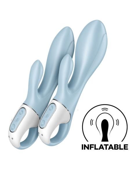 Satisfyer - air pump bunny 1 vibrador inflable rabbit azul