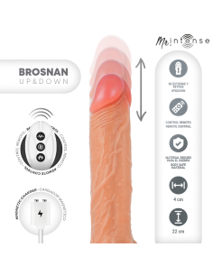 Mr intense - brosnan realÍstico multifunciÓn con vibraciÓn up and down control remoto 22 cm -o- 4 cm 2
