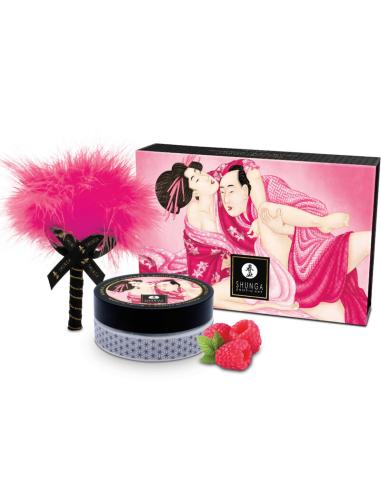 Shunga - kit polvos de masaje comestible frambuesa