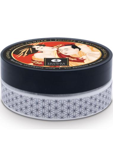 Shunga - kit polvos de masaje comestible fresa