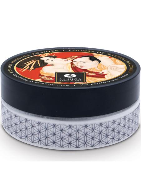 Shunga - kit polvos de masaje comestible fresa