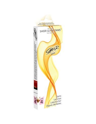 Sheer glyde - dams lÁminas latex sexo oral fresa