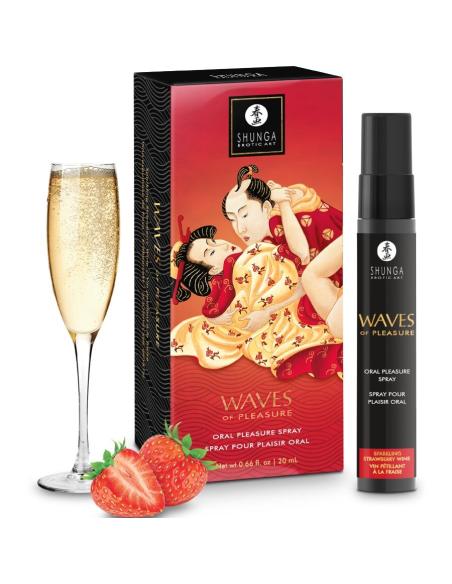 Shunga - waves pleasure spray oral seductor fresa 20 ml