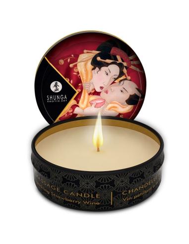 Shunga - mini caress by candelight vela masaje fresas y cava 30 ml
