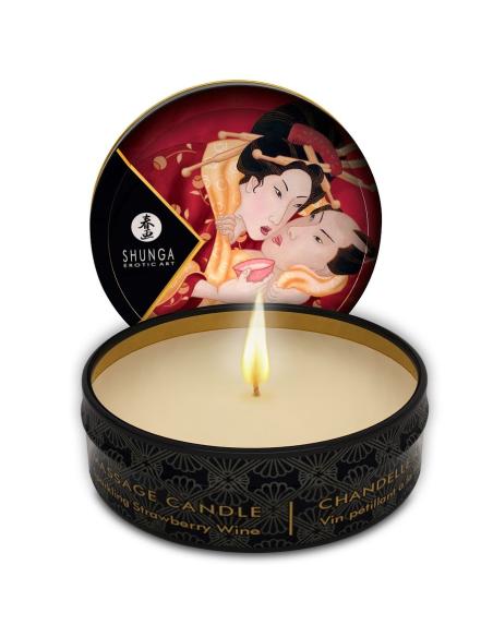 Shunga - mini caress by candelight vela masaje fresas y cava 30 ml