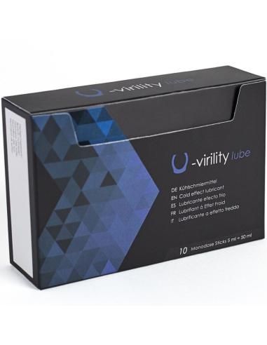 500 cosmetics - u-virility lube lubricante efecto frio 10 x 5 ml