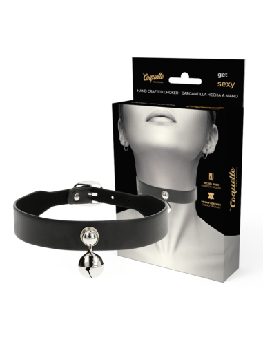 Coquette chic desire - collar cuero vegano accesorio woman cascabel