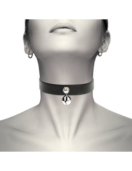 Coquette chic desire - collar cuero vegano accesorio woman cascabel