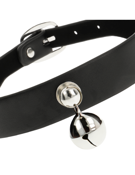 Coquette chic desire - collar cuero vegano accesorio woman cascabel