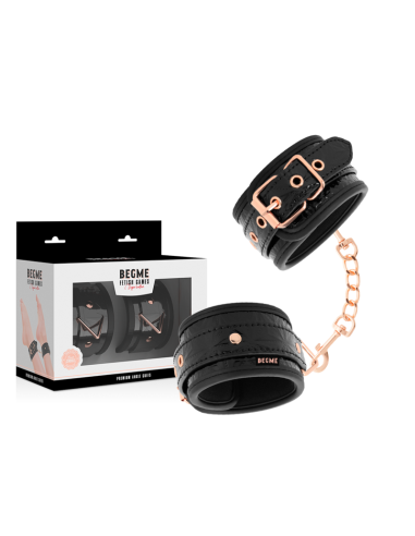Begme - black edition esposas para tobillos con forro de neopreno