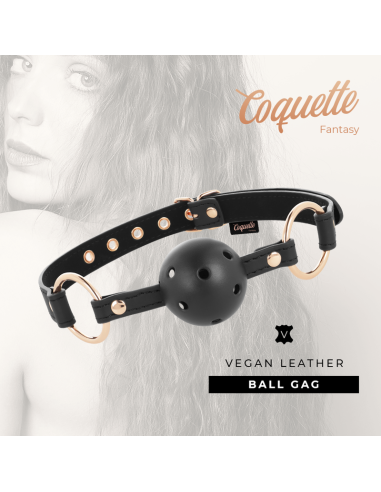 Coquette chic desire - fantasy mordaza transpirable cuero vegano