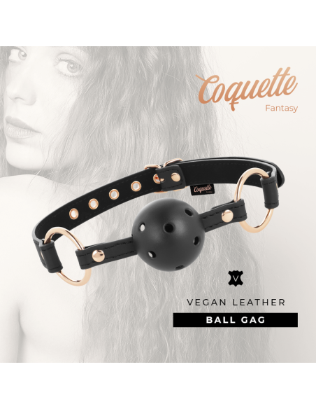 Coquette chic desire - fantasy mordaza transpirable cuero vegano