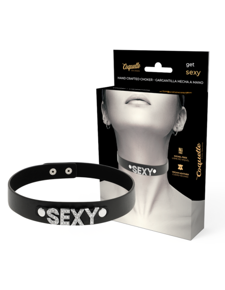 Coquette chic desire - choker cuero vegano sexy