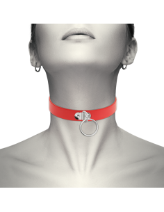Coquette chic desire - collar cuero vegano rojo accesorio woman fetish 2