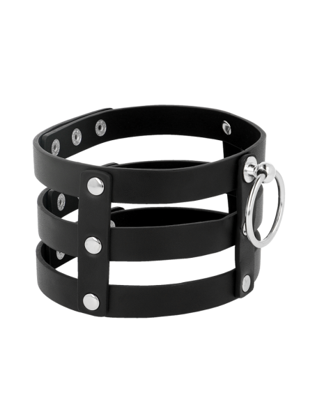 Coquette chic desire - choker cuero vegano estilo fetish