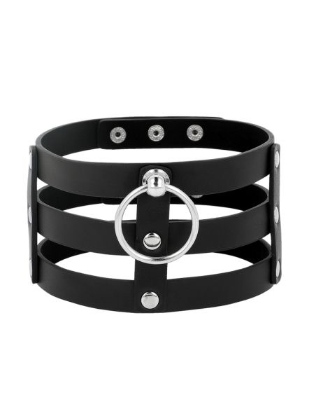 Coquette chic desire - choker cuero vegano estilo fetish