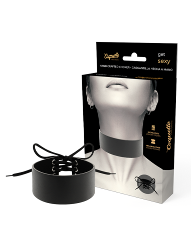 Coquette chic desire - choker cuero vegano