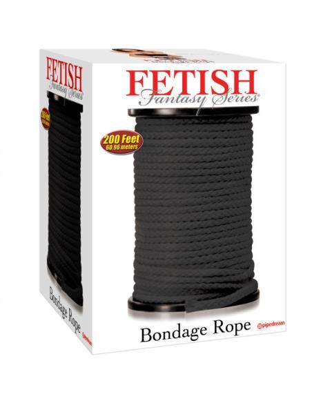 Fetish fantasy series - series bondage cuerda seda negro 60.96 metros