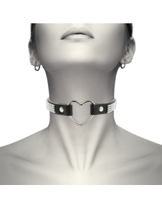 Coquette chic desire - choker cuero vegano corazon 2