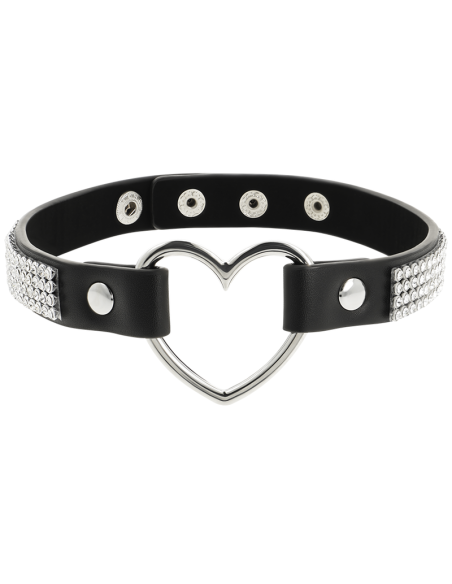 Coquette chic desire - choker cuero vegano corazon