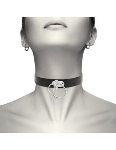 Coquette chic desire - choker cuero vegano doble anilla 2