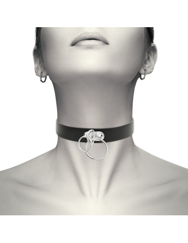 Coquette chic desire - choker cuero vegano doble anilla