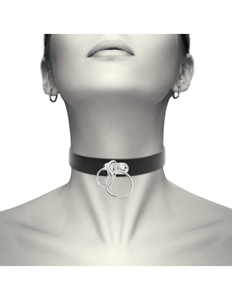 Coquette chic desire - choker cuero vegano doble anilla