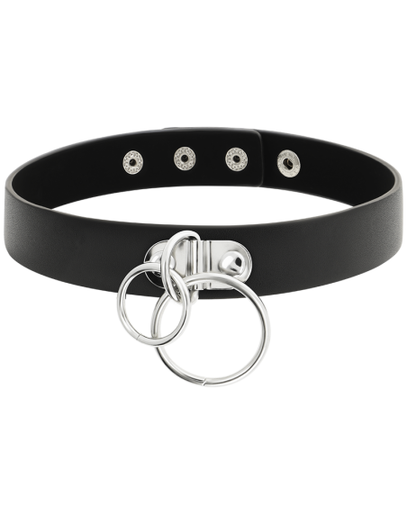 Coquette chic desire - choker cuero vegano doble anilla