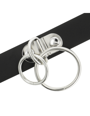 Coquette chic desire - choker cuero vegano doble anilla