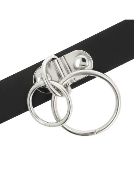 Coquette chic desire - choker cuero vegano doble anilla