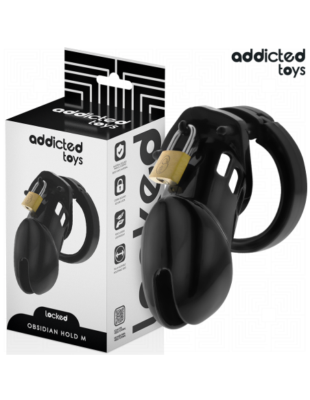 Addicted toys locked - obsidian hold jaula para pene talla m