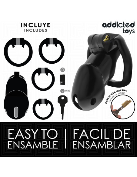 Addicted toys locked - mindnight cell jaula para pene talla l