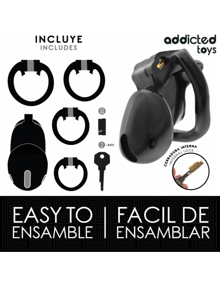 Addicted toys locked - mindnight cell jaula para pene talla s