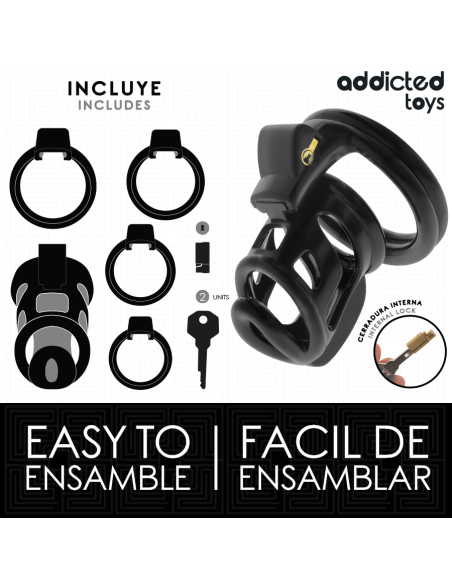 Addicted toys locked - gilden cage jaula para pene de silicona 8,5 cm