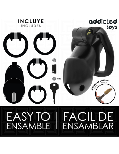 Addicted toys locked - mindnight cell jaula para pene talla m