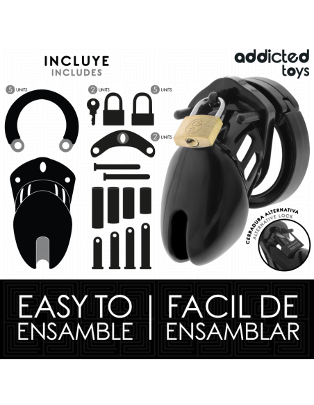 Addicted toys locked - obsidian hold jaula para pene talla s