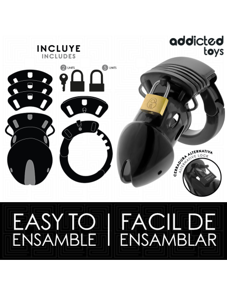 Addicted toys locked - chastity depths jaula para pene 7,5 cm