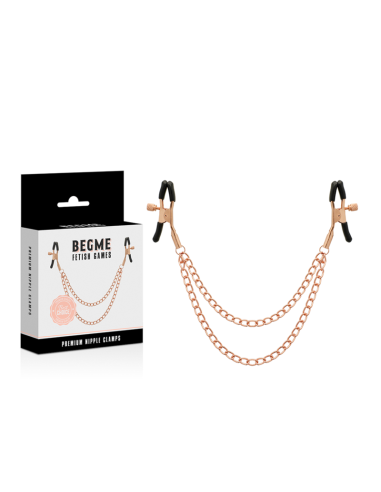 Begme - black edition pinzas pezones con cadena