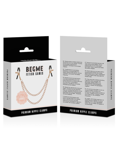 Begme - black edition pinzas pezones con cadena