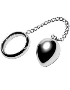 Metal hard - cock ring 40mm + cadena con bola metal