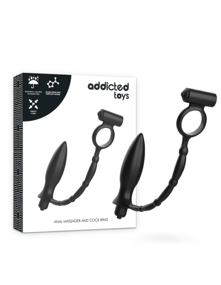 Addicted toys - plug anal con anillo vibrador