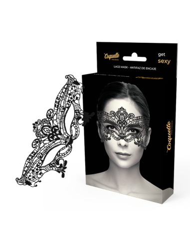 Coquette chic desire - antifaz encaje negro ancho