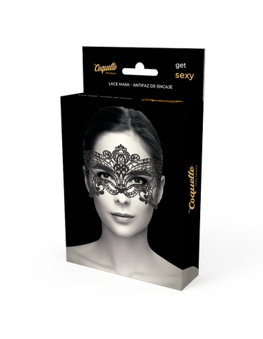 Coquette chic desire - antifaz encaje negro ancho