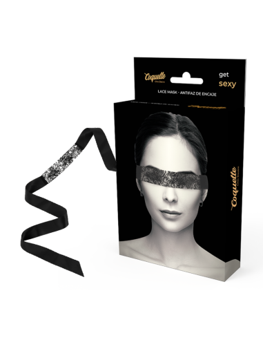Coquette chic desire - antifaz encaje negro cinta