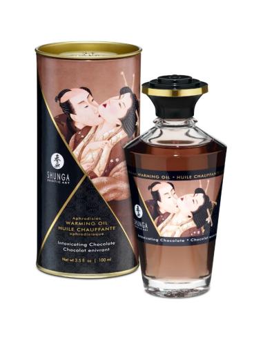 Shunga - aceite masaje efecto calor sabor intenso chocolate 100 ml