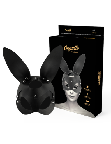 Coquette chic desire - mascara cuero vegano con orejas de conejo