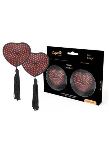 Coquette chic desire - cubre pezones rojo / negro