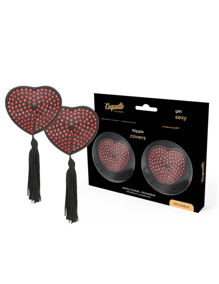 Coquette chic desire - cubre pezones rojo / negro